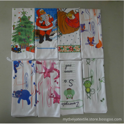 Custom Christmas Microfiber Printed Tea Towel Printing Wholesale